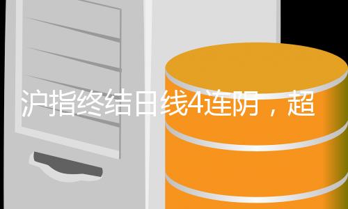 沪指终结日线4连阴，超20只基金涨逾5%，最高涨超9%